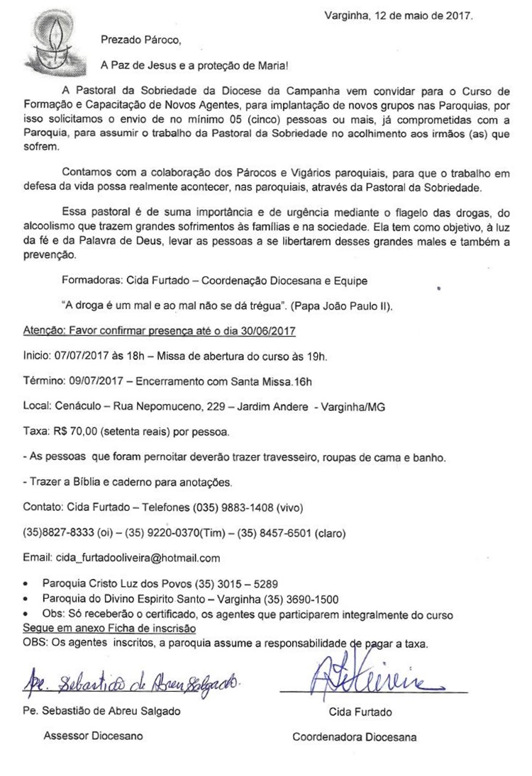 Pastoral da Sobriedae 2017-informacoes