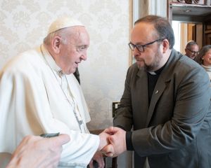 Encontro do Pe. Jean P. Hansen com o Papa Francisco