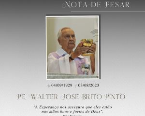 Nota de Pesar - Pe. Walter José Brito Pinto