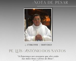 Nota de Pesar - Pe. Luís Antônio dos Santos 