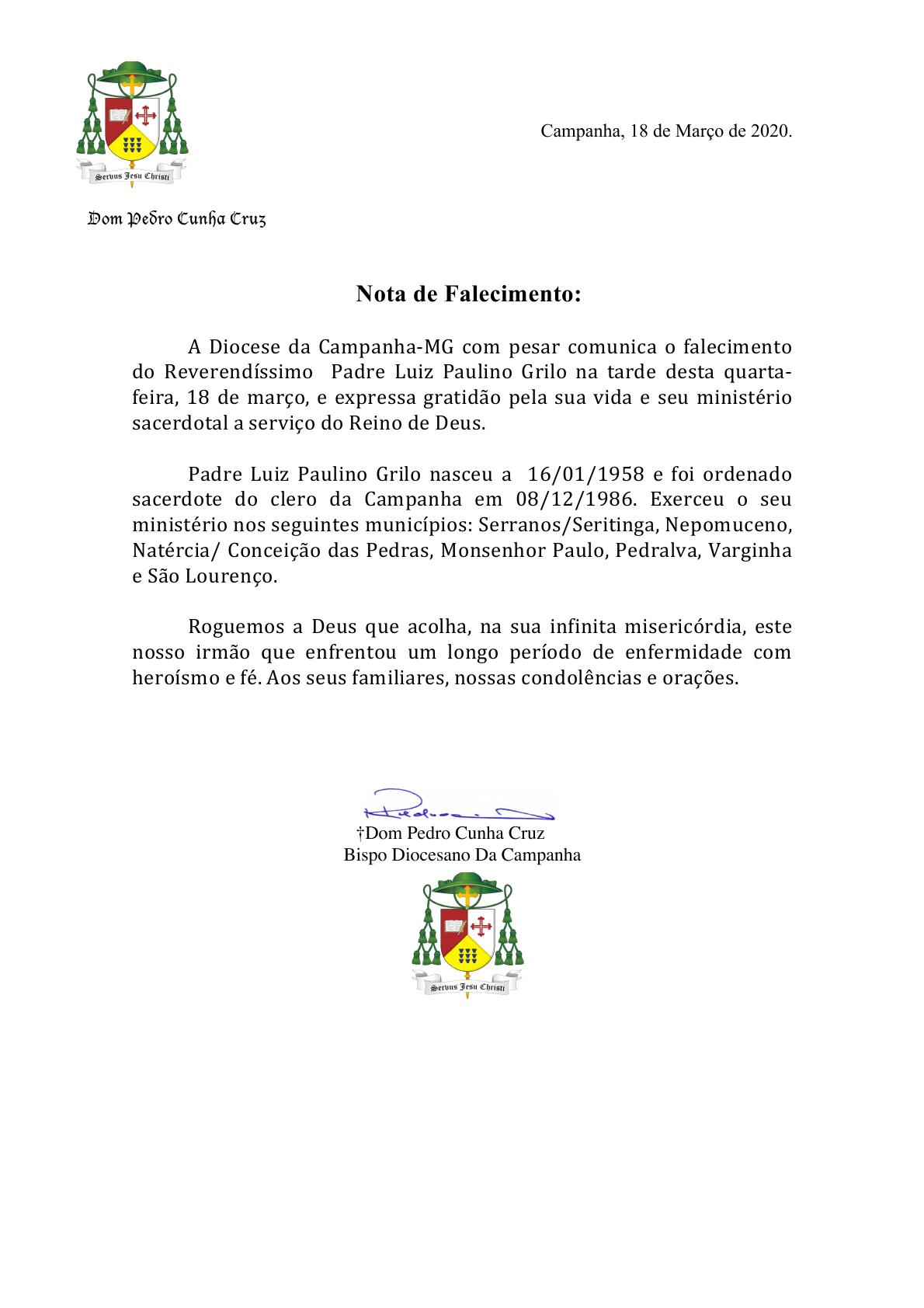 Falecimento-Padre-Paulino